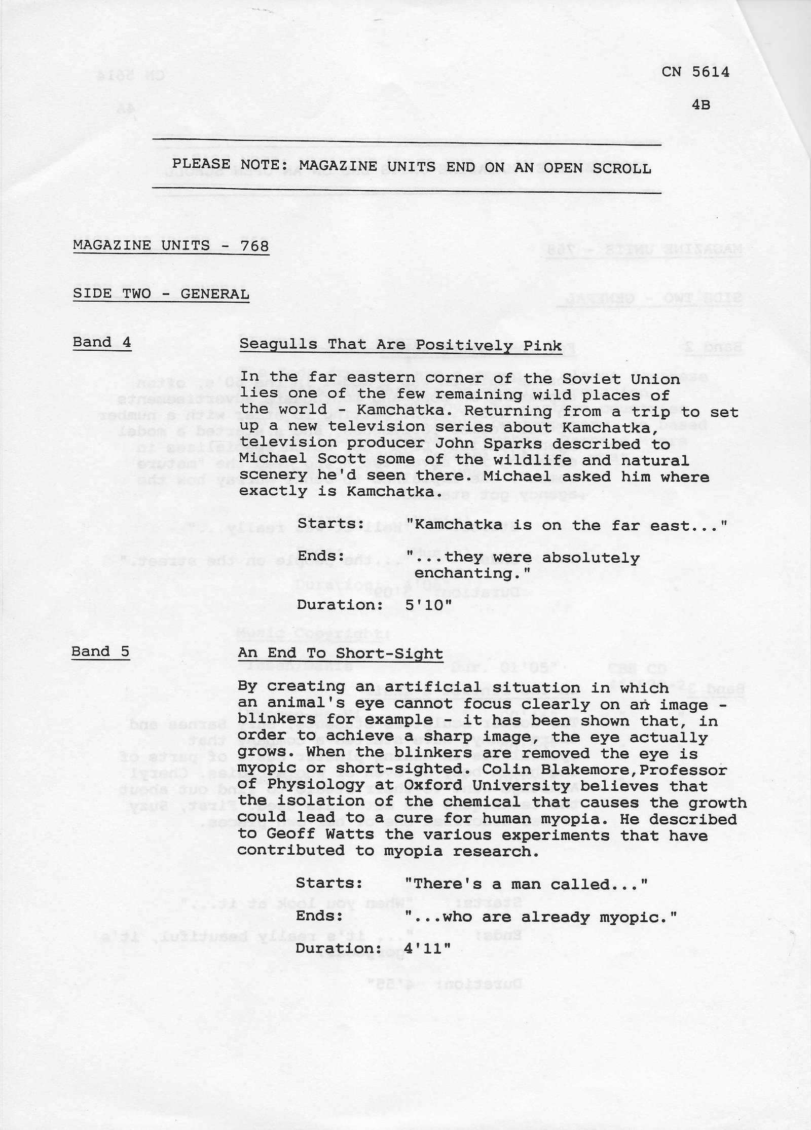 Inserts from CN 5614